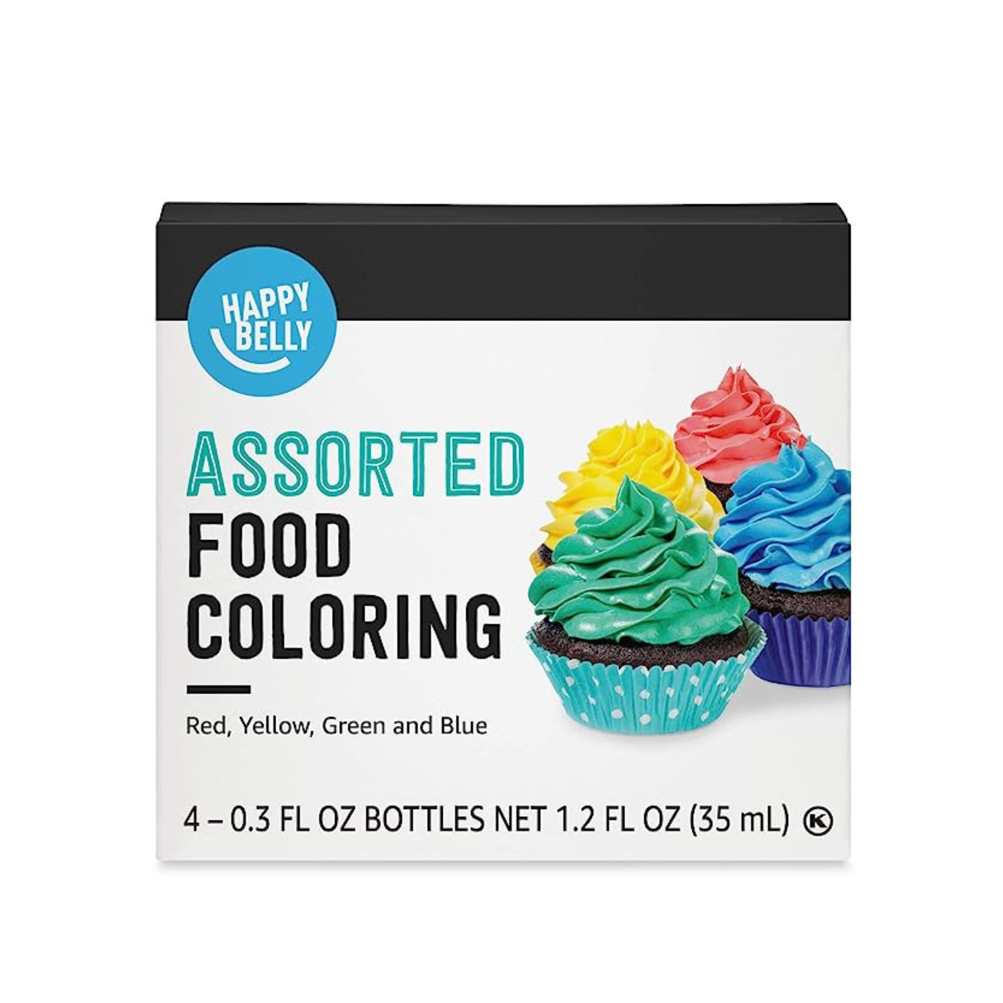 Happy Belly Four Assorted Food Coloring Bottles PzDeals