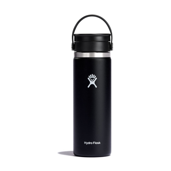 Hydro Flask Botella de boca ancha de 20 oz con taza de café Tapa flexible para sorbo
