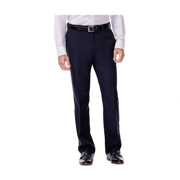 Haggar Men’s Eclo Stria Expandable-Waist Dress Pants