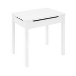 Amazon Basics Wood Lift-Top Kids Rectangular Study Desk, White