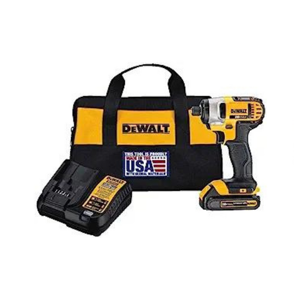Kit de destornillador de impacto DEWALT 20 V MAX, batería y cargador incluidos