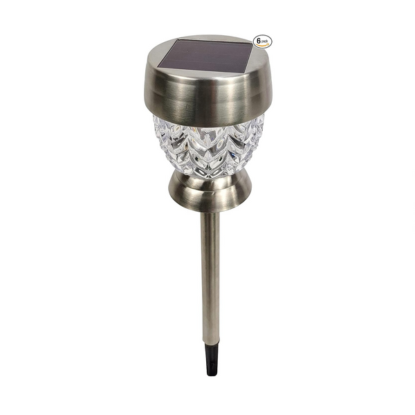 Bliss Hammocks Set of 6 Stainless Steel Solar Powered LED Pathway Lights