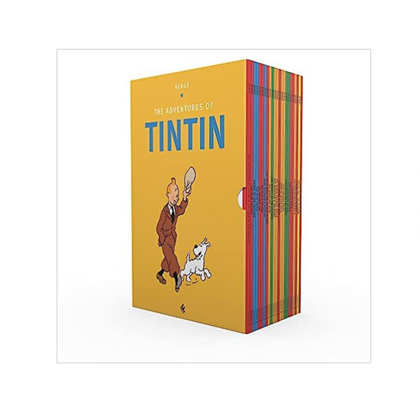 Tintín en rústica en caja con 23 libros en letra grande