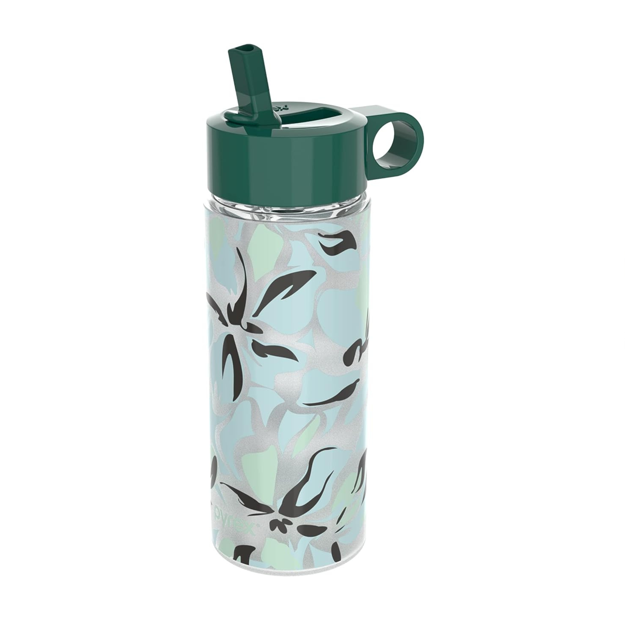 Pyrex 24oz Color Changing Leakproof Glass Water Bottle With FlipTop L