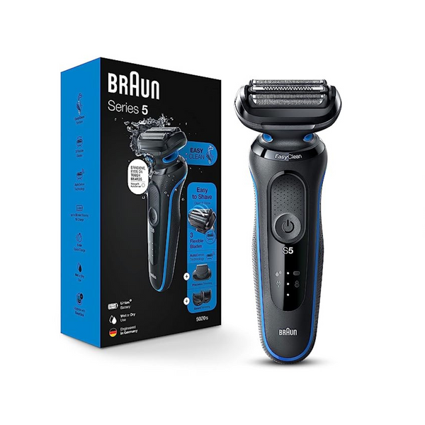 Braun Series 5 5020 Afeitadora eléctrica recargable en seco y húmedo para hombres con recortador de barba