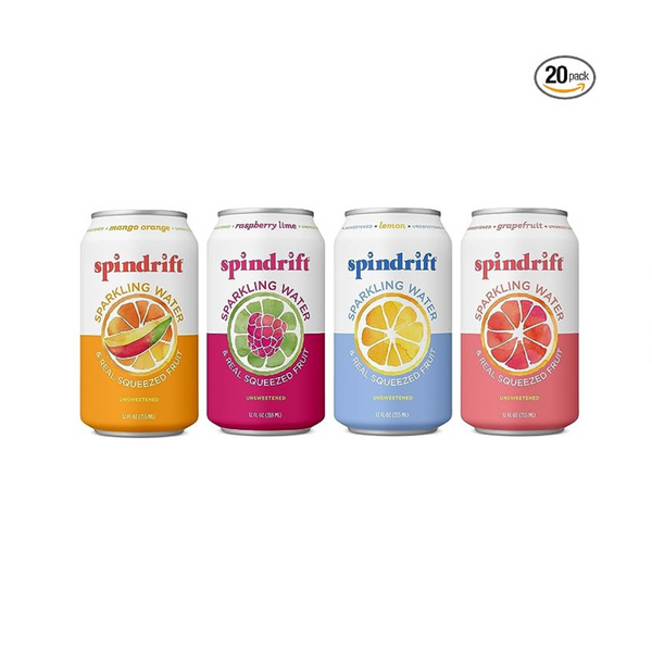 Pack Of 20 Spindrift Sparkling Water 4 Flavor Variety Pack