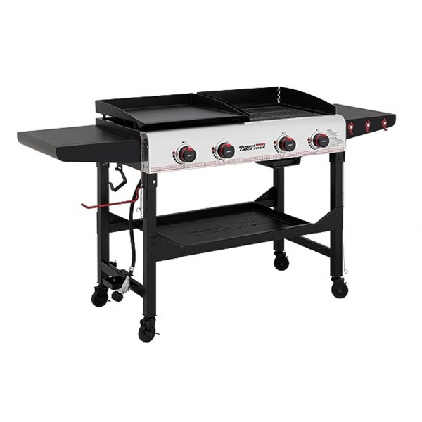 Royal Gourmet 4-Burner Portable Flat Top Gas Griddle Combo Grill