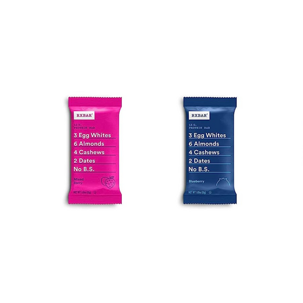 Paquete de 24 RXBAR con 12 bayas mixtas y 12 arándanos