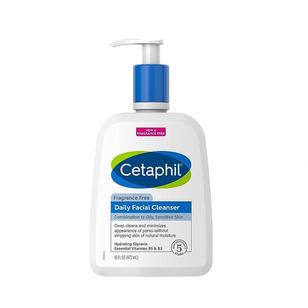 2 Bottles of Cetaphil Daily Facial Cleanser Face Wash (16 oz Bottles)