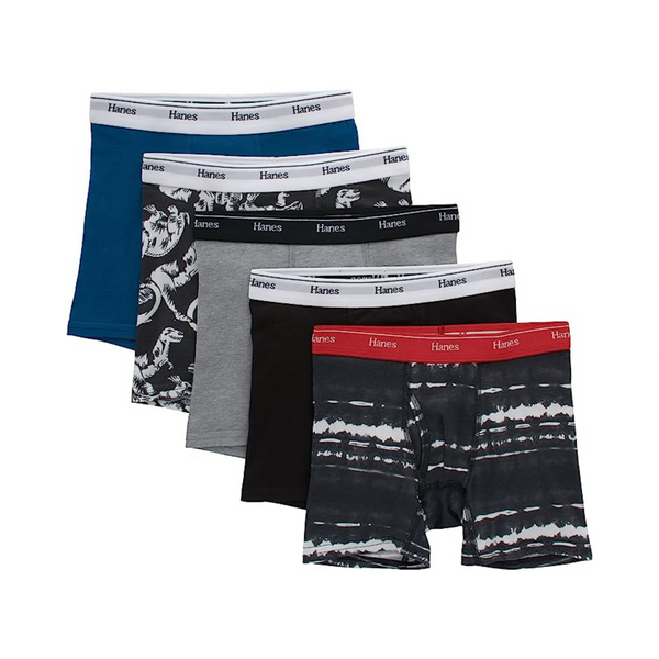 5-Pack Hanes Originals Boys Boxer Briefs