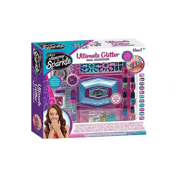 Shimmer'n Sparkle Ultimate Glitter Nail Designer Kit with Polish