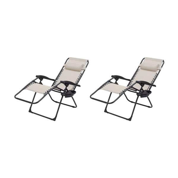 Mainstays Outdoor Zero Gravity Chair Loungers (2 Pack)