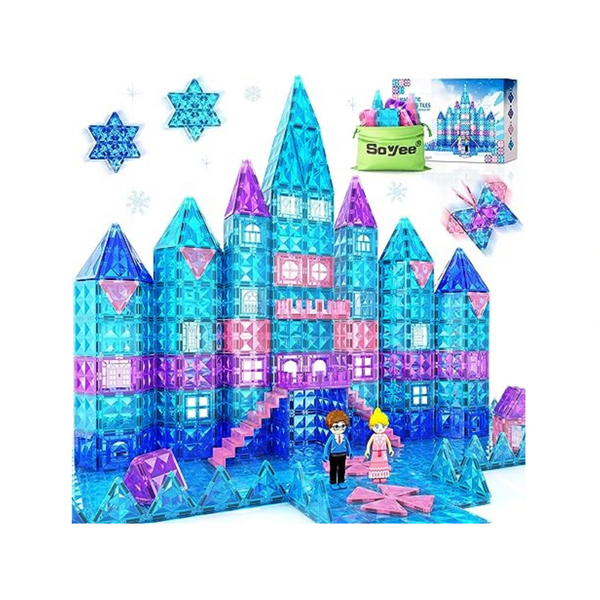 102 Pcs Magnetic Tiles with Dolls