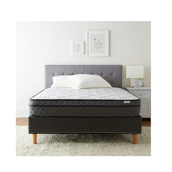 Amazon Basics Colchón Eurotop de espuma, firmeza media, certificado CertiPUR-US, 9 pulgadas (King)