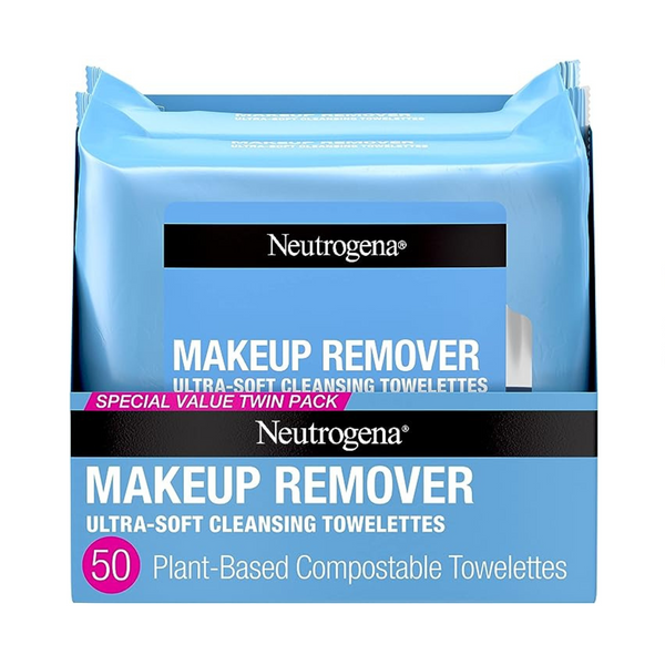 Neutrogena Cleansing Fragrance Free Makeup Remover Face Wipes (2 Packs of 25 each)