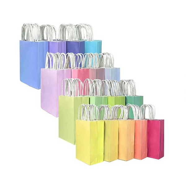 Bakepacker 100pcs Small Gift Paper Bags with Handles
