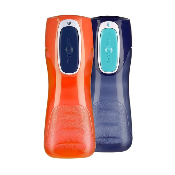 Contigo Trekker Kids 14 Oz Water Bottles with Spill-Proof Lids (2-Pack)