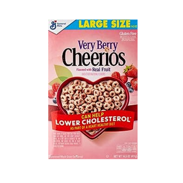 Box of Very Berry Cheerios Heart Healthy Cereal (14.5-Oz)