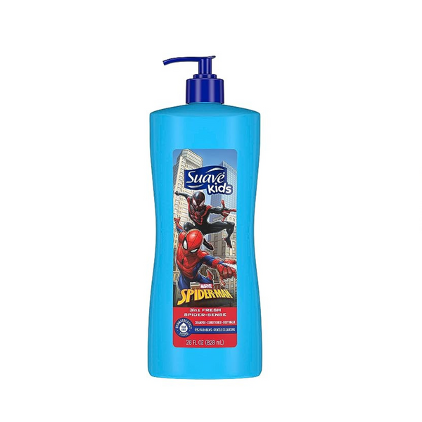 Paquete de 4 gel de baño acondicionador y acondicionador 3 en 1 Suave Kids
