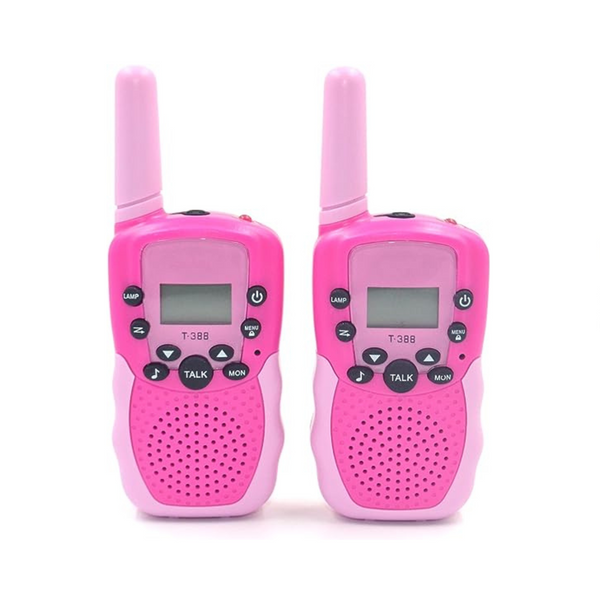 Paquete de 2 walkie talkies a batería con 22 canales