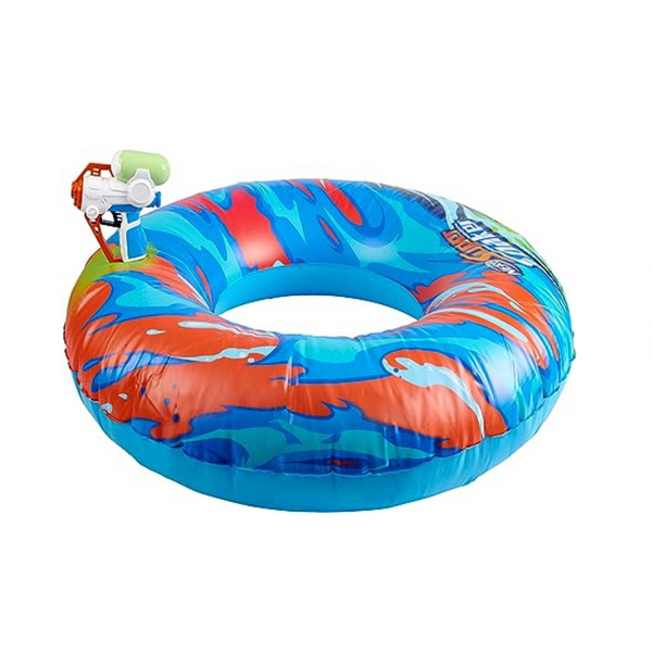 Flotador inflable para piscina NERF Super Soaker Ride-On Cruiser con megadesintegrador de agua alimentado por piscina