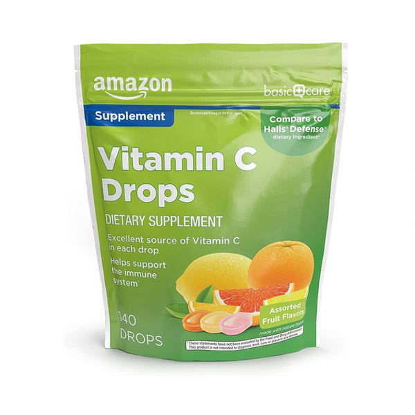 Amazon Basic Care Vitamin C Supplement Drops, Lemon, Orange & Grapefru