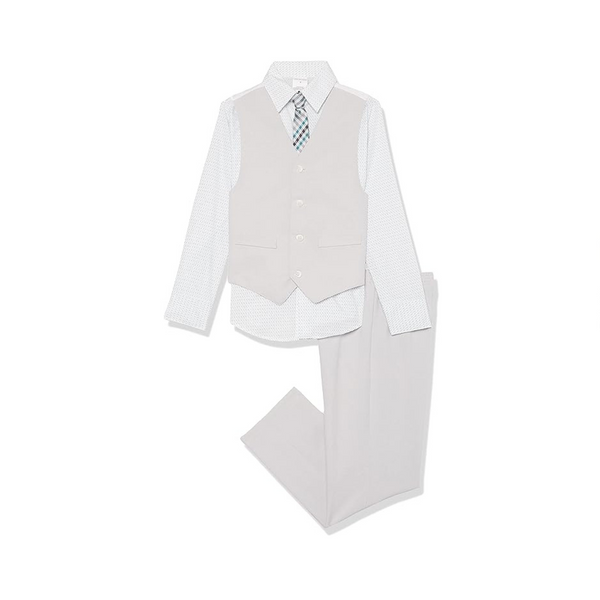 Van Heusen Conjunto de traje formal de 4 piezas para niño