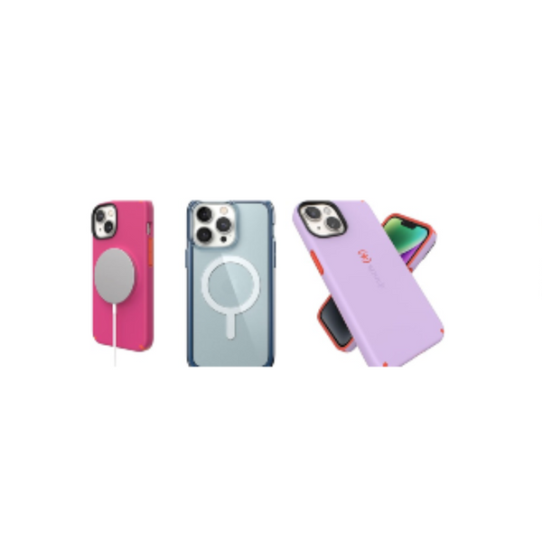 Varias fundas Speck para iPhone 14/Plus/Pro/Pro Max