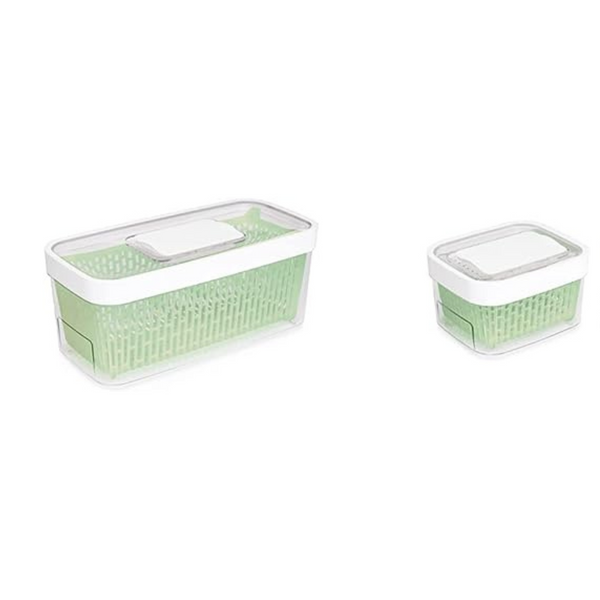 OXO Good Grips Recipiente para productos GreenSaver grande y Good Grips GreenSaver Recipiente para productos de 1,6 cuartos