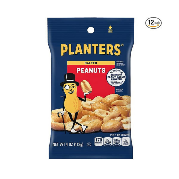 Maceteros de maní salado o con chile y lima (4 onzas, paquete de 12)