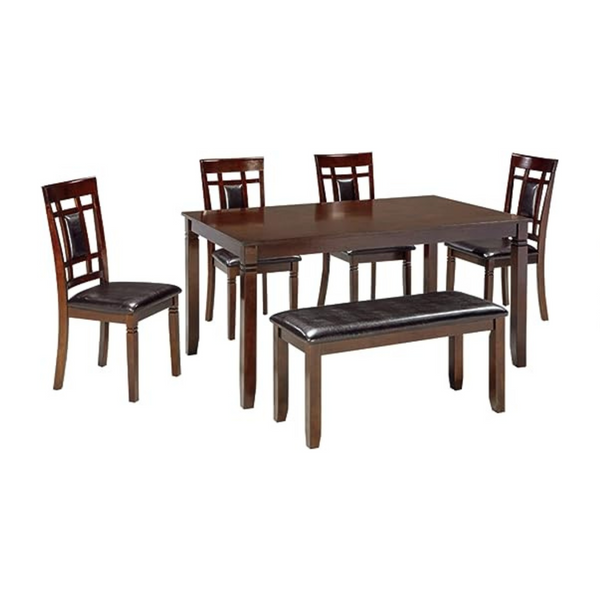 Signature Design by Ashley Bennox Dining Room Set with Table, 4 Chairs and Bench