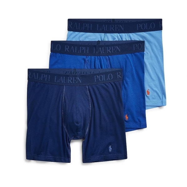 POLO Ralph Lauren Men’s 4d Flex Cotton Modal Stretch Boxer Briefs (3-Pack)