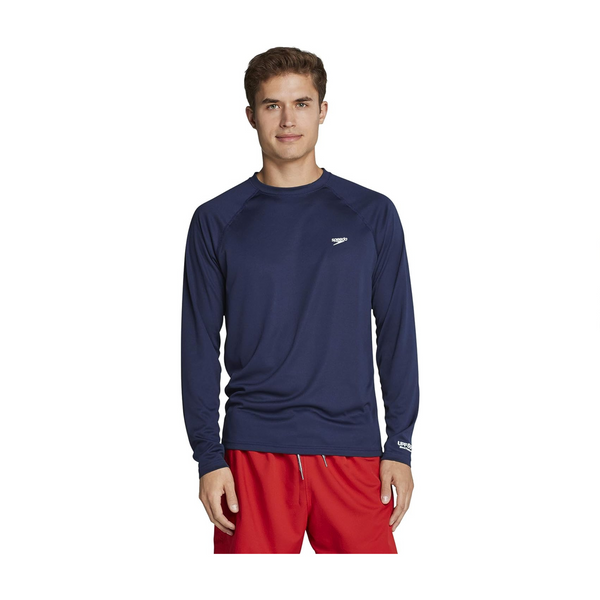 Speedo Camiseta de natación UV para hombre Easy Long Sleeve Regular Fit