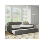 82" Hillside Living Essentials Zoey Upholstered Twin Daybed w/ Trundle (2 Colors)
