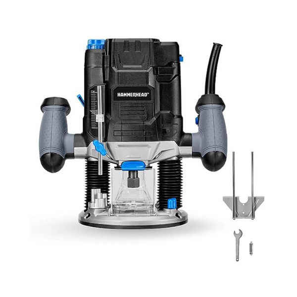 Hammerhead 10-Amp Variable Speed Plunge Woodworking Router Kit with Parallel Guide and Vacuum Adaptor