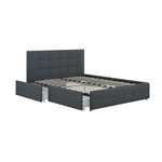 DHP Rose Upholstered Platform Bed with Underbed Storage Drawers