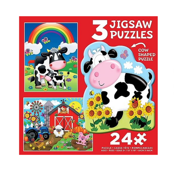 Ceaco – 3 in 1 Multipack (3) 48 Piece Jigsaw Puzzles