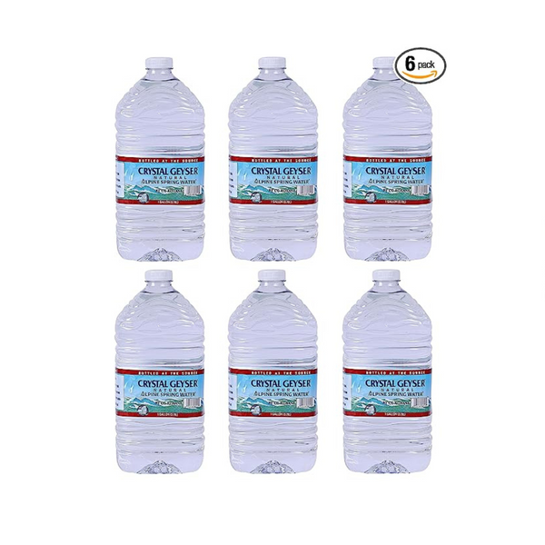 Crystal Geyser Alpine Spring Water, 128 Fl Oz Bottles (Pack of 6)