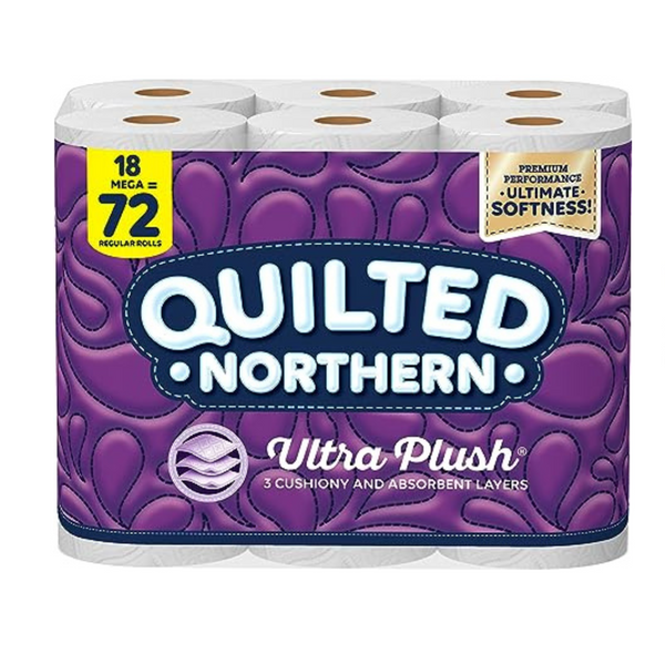 Quilted Northern Ultra Plush Toilet Paper (18 Mega Rolls = 72 Regular Rolls)