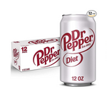 36 latas de refresco dietético Dr Pepper o A&amp;W Cream Soda sin azúcar