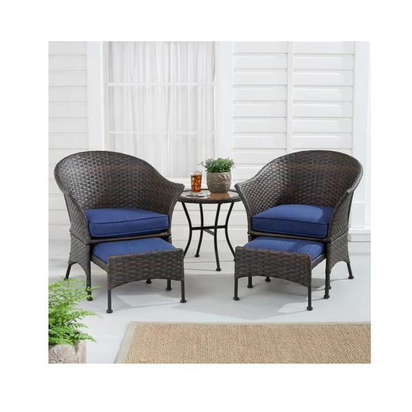 Mainstays Arlington Glen 5 Piece Outdoor Wicker Leisure Set
