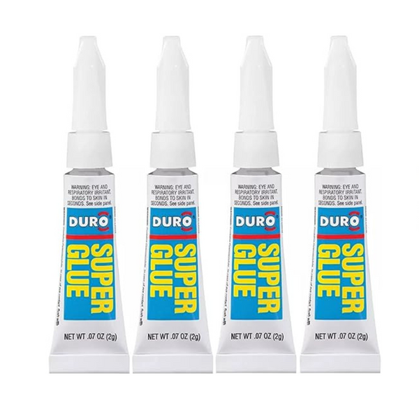 Paquete de 4 tubos de pegamento Duro Super de 2 gramos