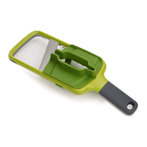 Joseph Joseph Multi Hand-held Mandoline Slicer with Food Grip and Adjustable Blades