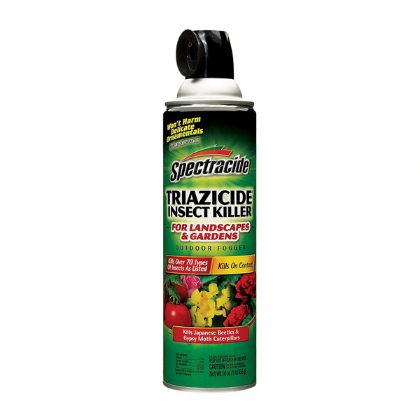 Asesino de insectos triazicida Spectracide para paisajes y jardines Fogger para exteriores (16 onzas)