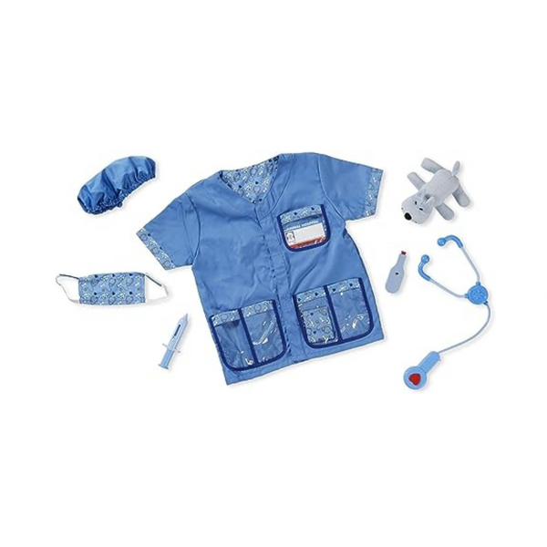 Melissa &amp; Doug Conjunto de disfraces de juego de rol de veterinaria