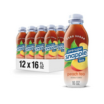 12 Bottles Of 16oz Snapple Kiwi Strawberry Or Zero Sugar Peach Tea