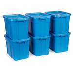 Pack of 6 Rubbermaid Roughneck️ 18 Gallon Storage Containers with Lids