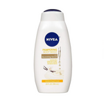 3 Bottles of NIVEA Vanilla and Sweet Cream Pampering Body Wash with Nourishing Serum (20 Fl Oz Bottles)