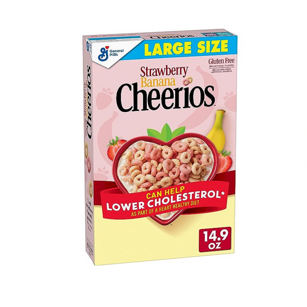 Cereal Cheerios de fresa y plátano (14.9 OZ tamaño grande)