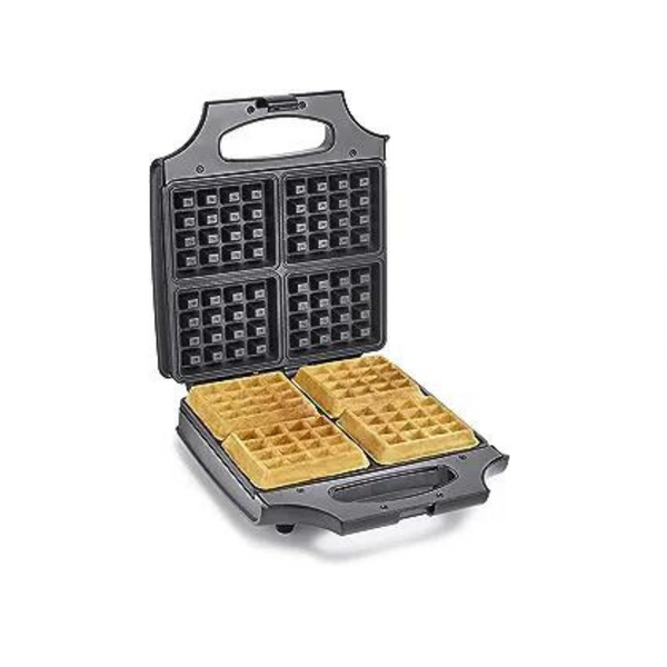 BELLA Classic Waffle Iron, 4 Square Belgian Waffle Maker PzDeals